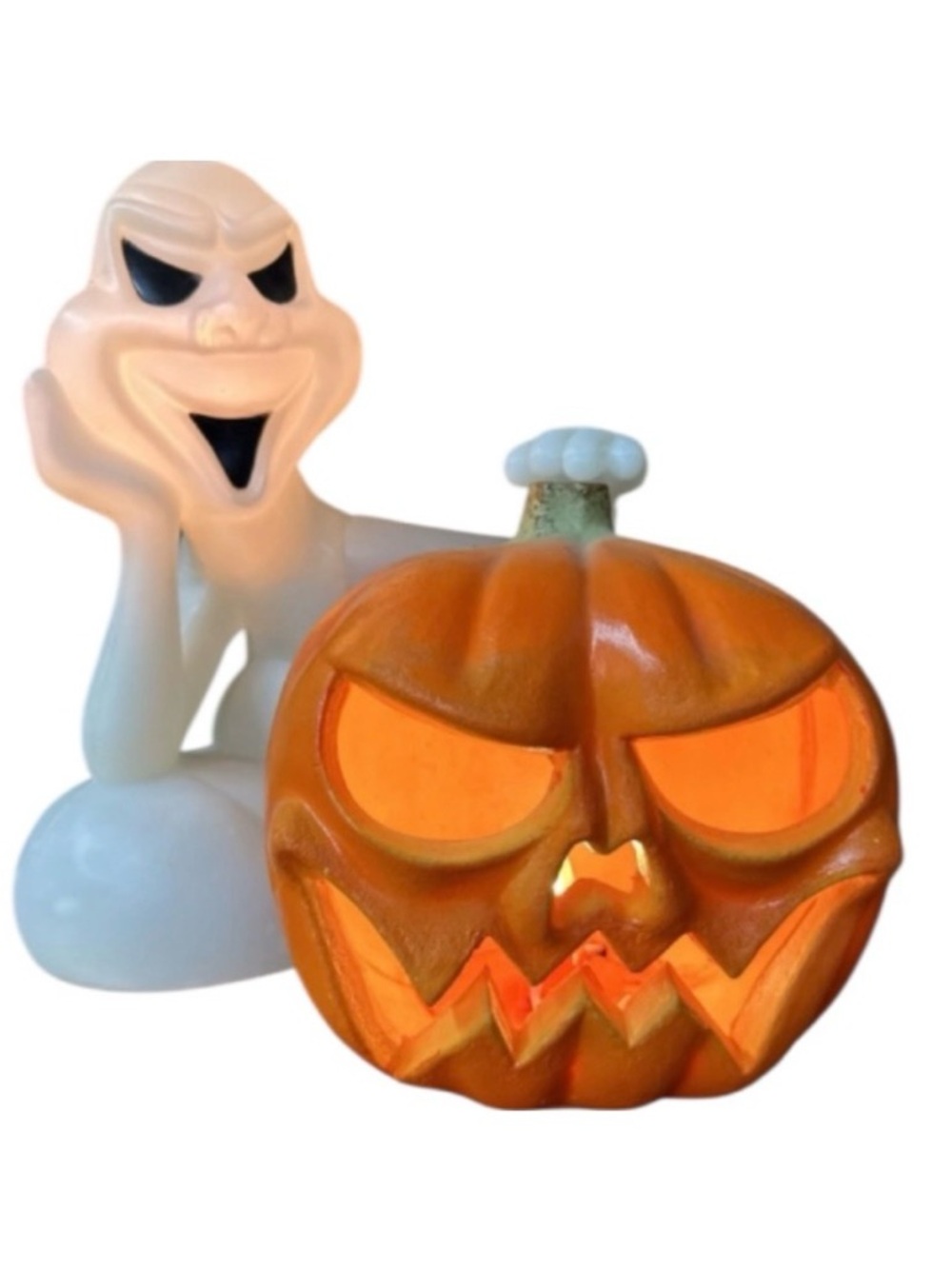 Vintage Seasons by Zanders Ghost Pumpkin Halloween 14” Plastic Blow Mold